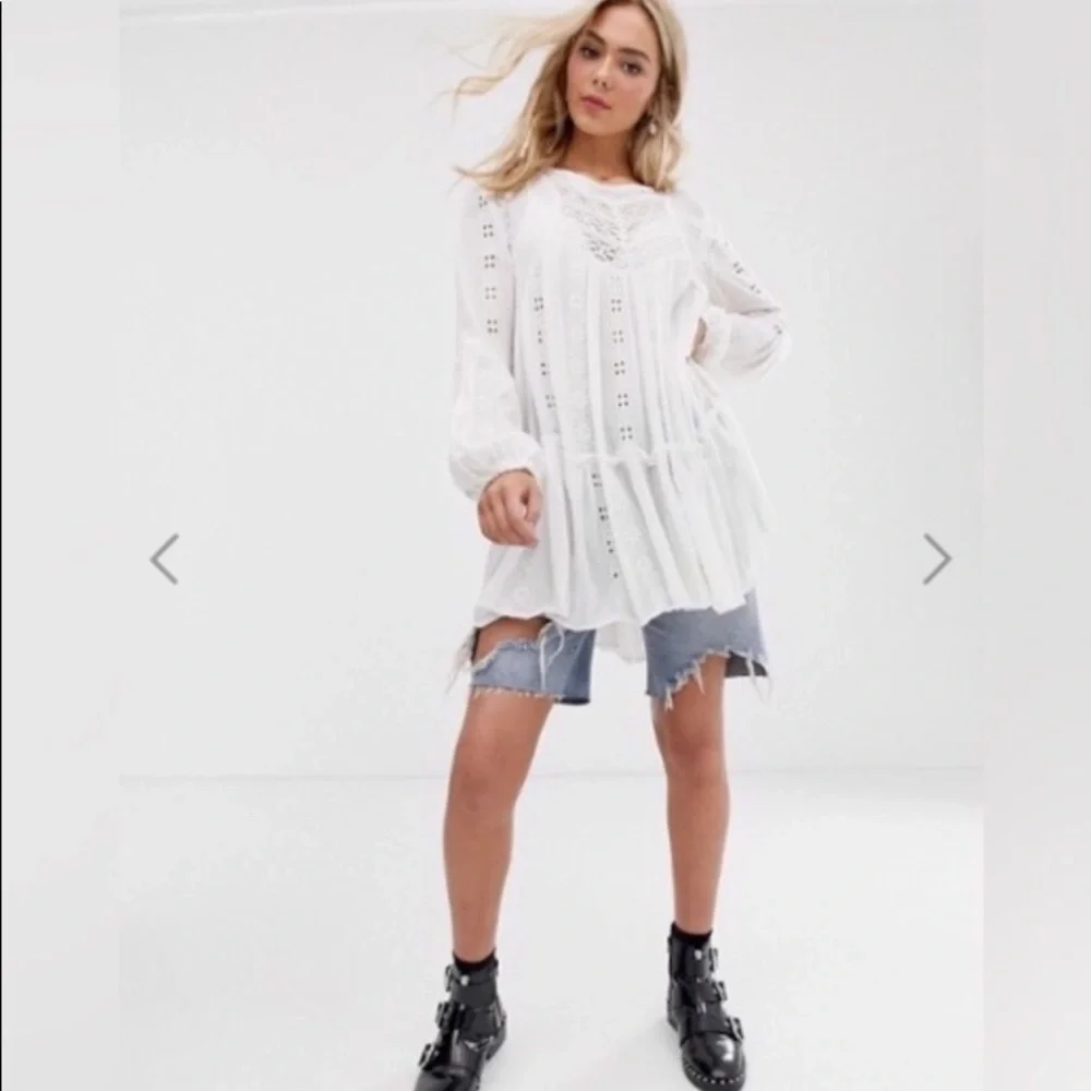 Free People Kiss Kiss Ivory Tunic